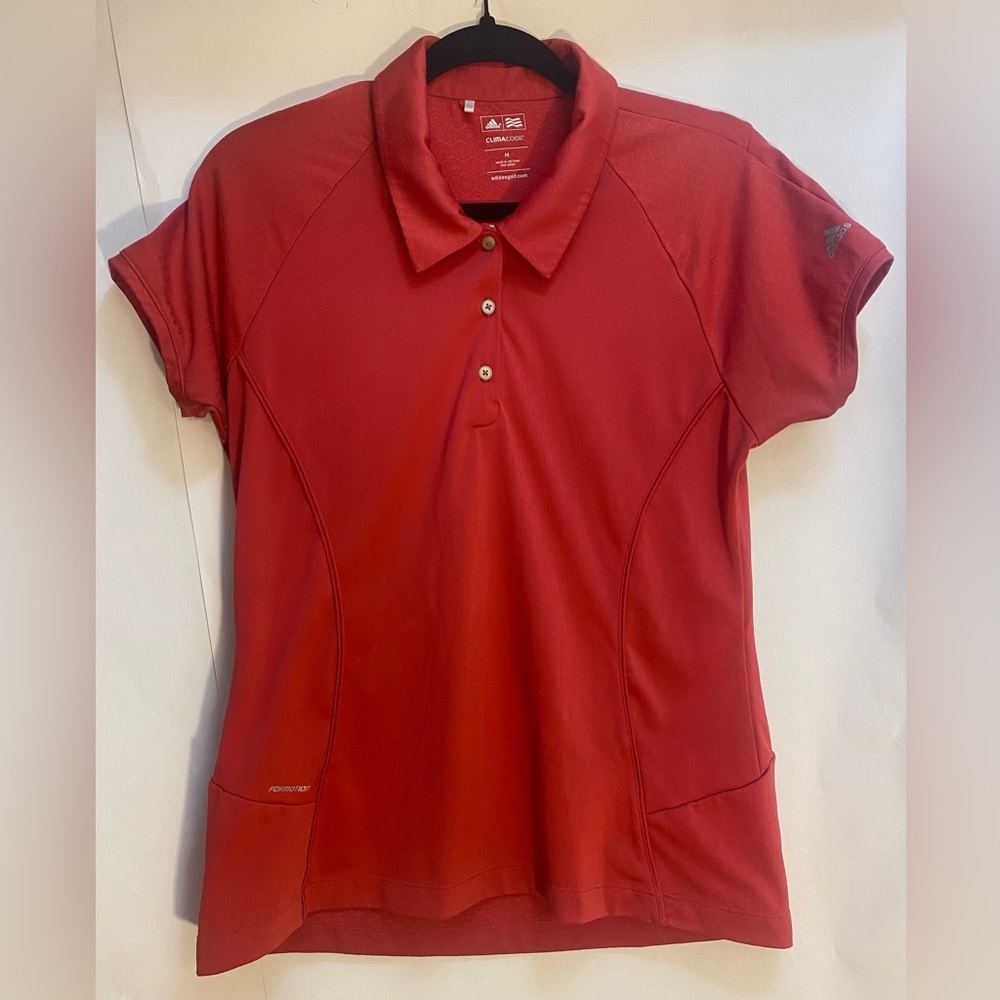 Adidas Woman’s Clima Cool Golf Shirt Red‎ Size Medium